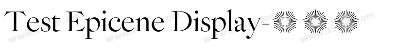 Test Epicene Display字体转换